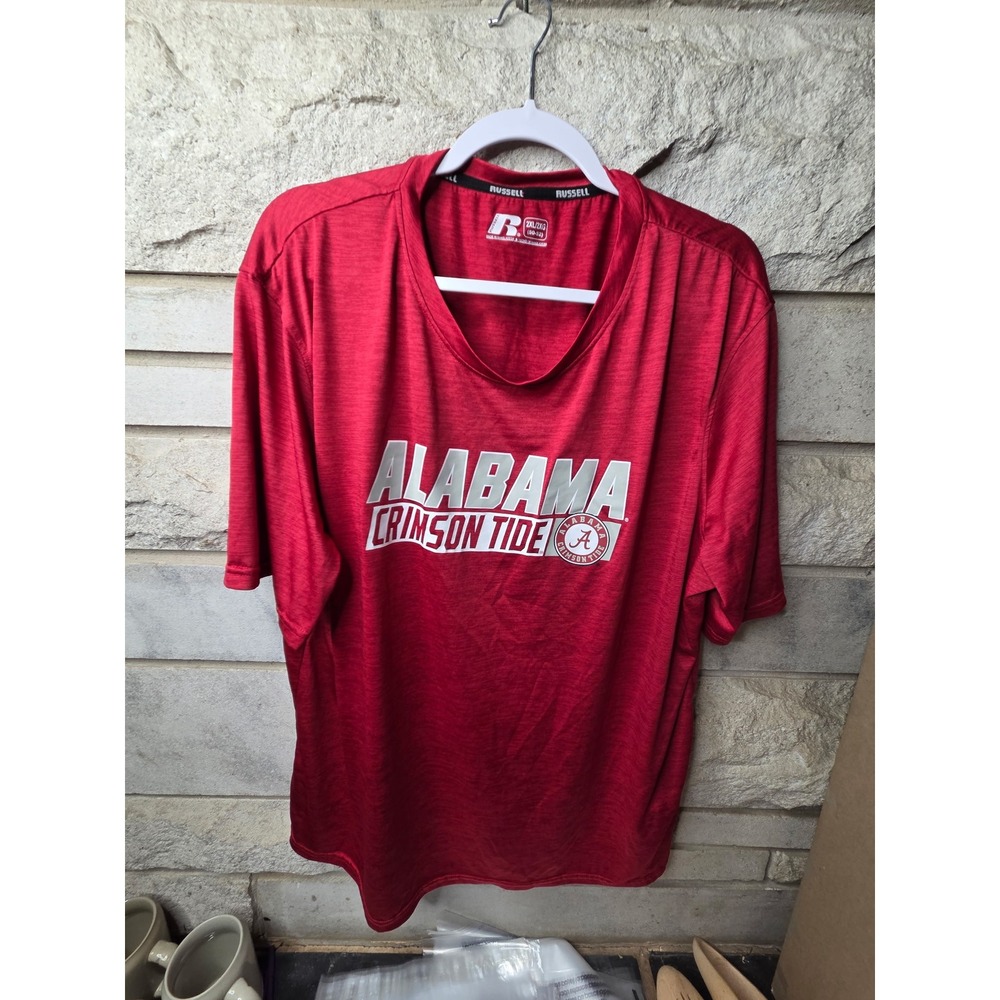 Russell Athletic Alabama Crimson Tide Mens 2XL Red Performance T-Shirt NCAA Bama